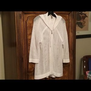 White swimsuit coverup by Chico’s size 2.